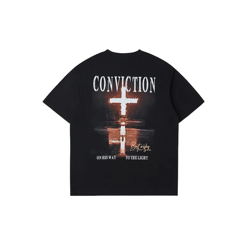 Retro Street 100% Cotton T Shirt-1
