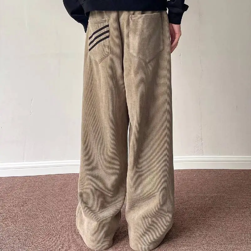 Retro Trendy Polyester Casual Pants-1