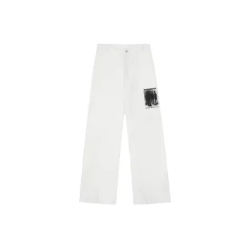 Fashionable Straight Leg Polyester Casual Pants