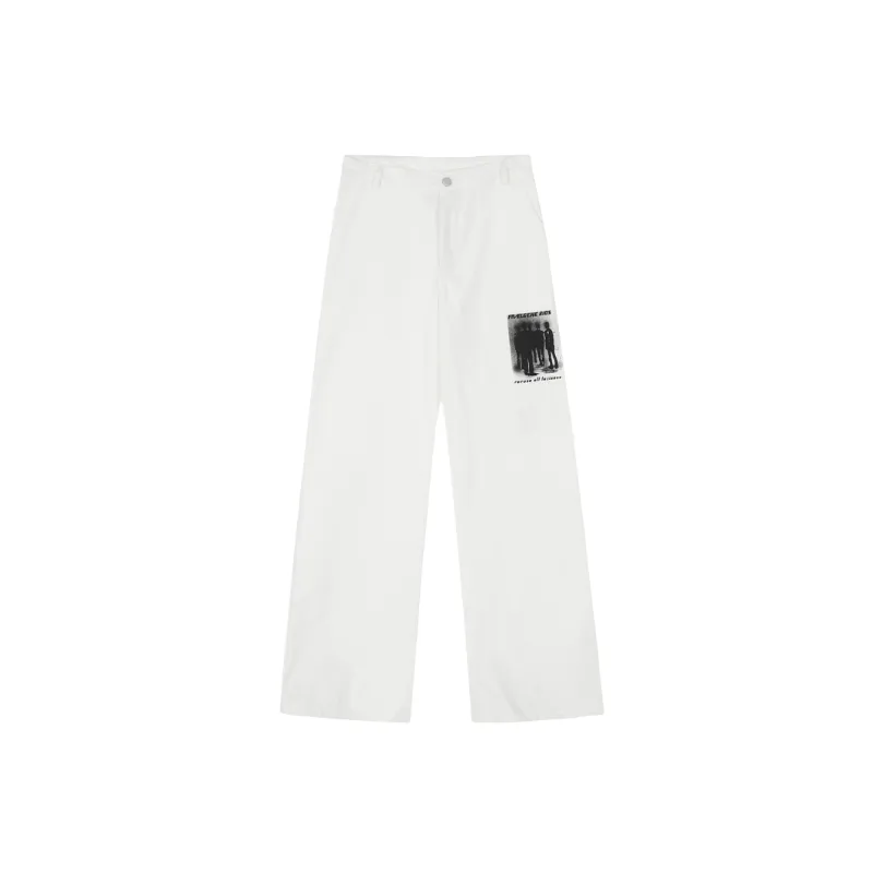 Fashionable Straight Leg Polyester Casual Pants-6