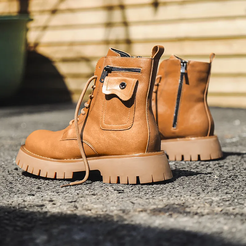 Retro Zipper Martin Boot-1