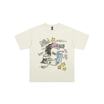 Loose Versatile Cartoon Print T Shirt