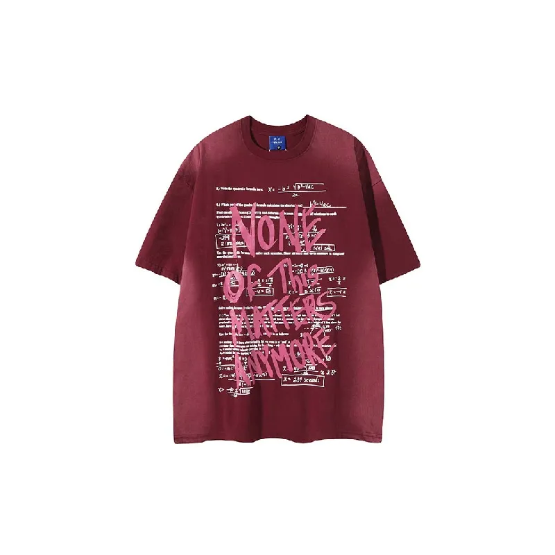 Retro Loose Cotton Blended Fabric T Shirt