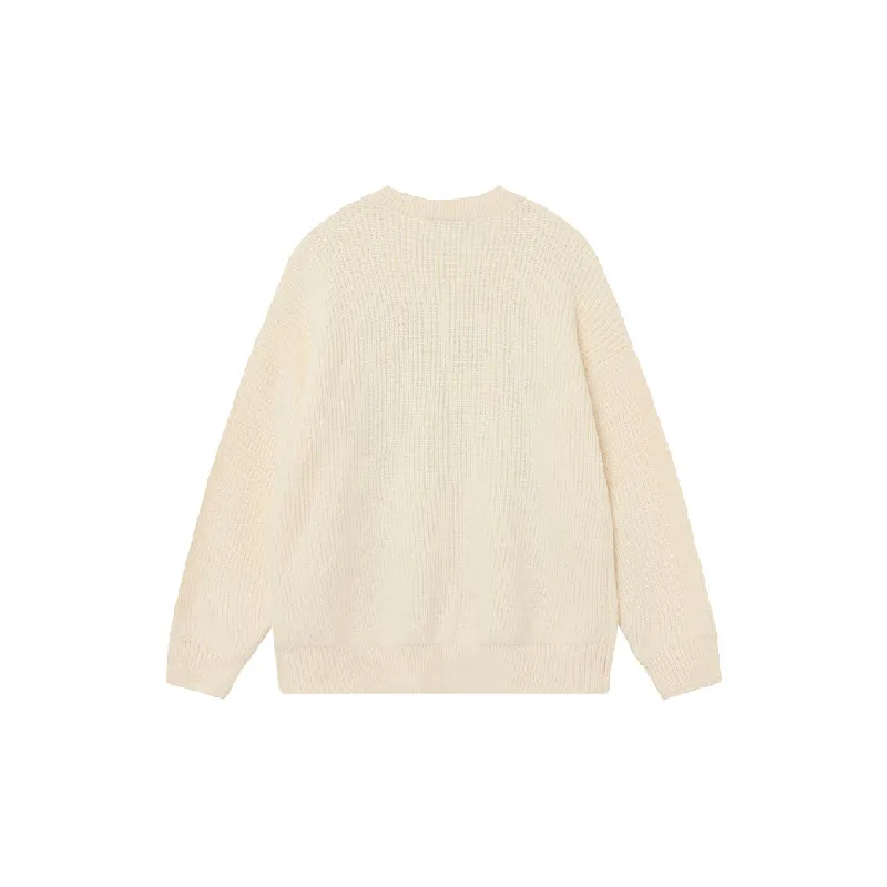 Retro Graphic Cotton Blended Fabric Sweater-1
