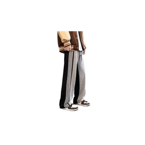 Loose Straight Casual Striped Stitching Pants