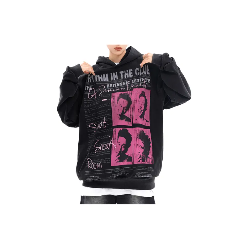 Retro Figure Old Hooded Sweater-3