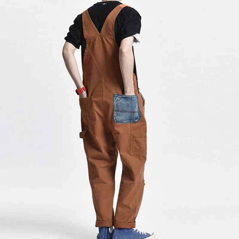 Retro Trendy Blended Synthetic Fabrics Overall-3