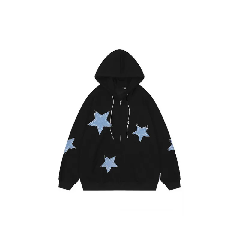 Retro Loose Polyester Hoodie-0