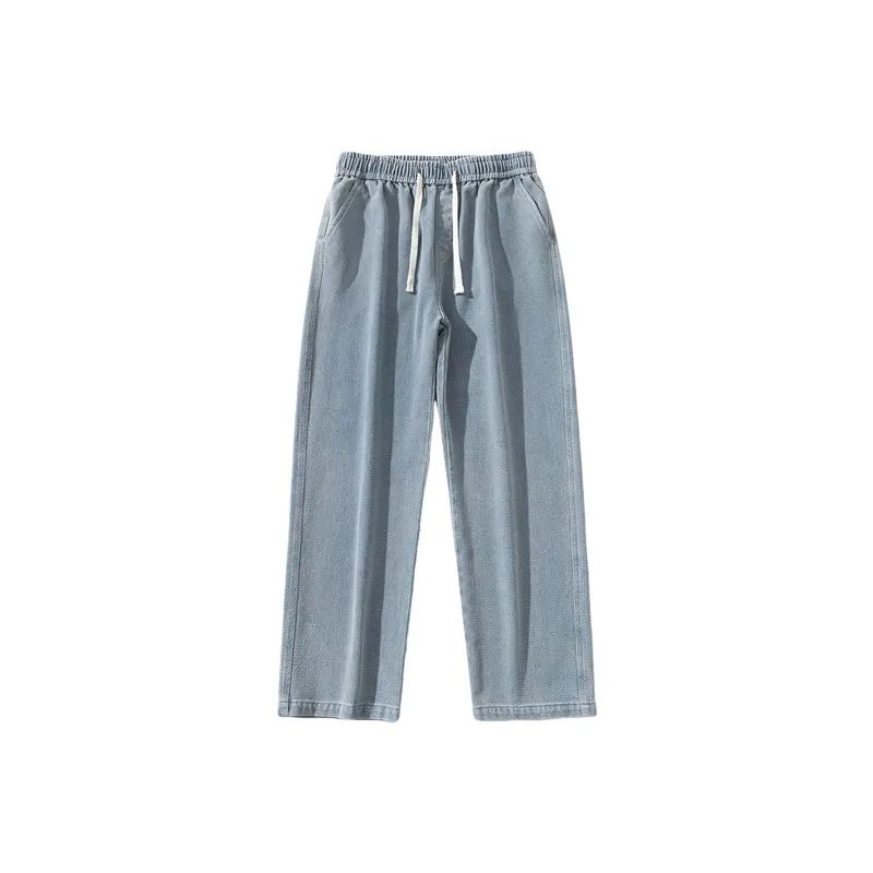 Fashionable Simple Loose Jeans-3