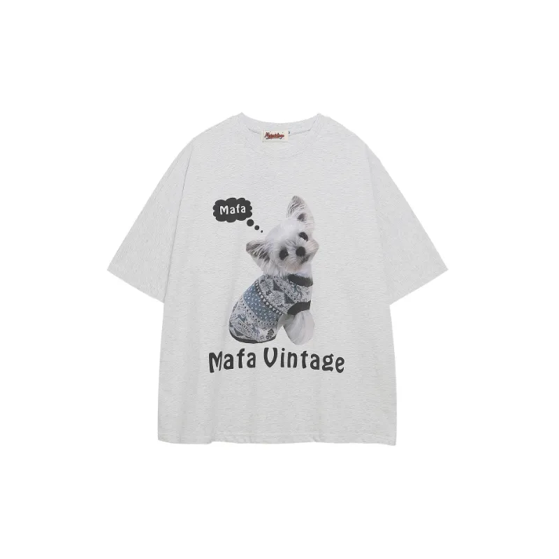 Cute Loose Cotton T Shirt Unisex-0