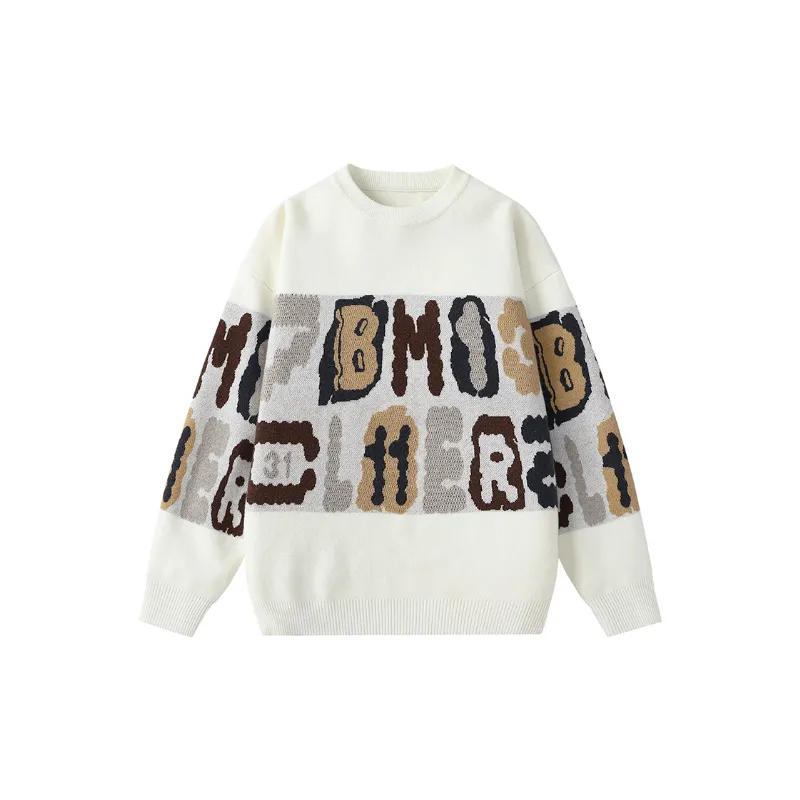Casual Contrast Color Sweater-2