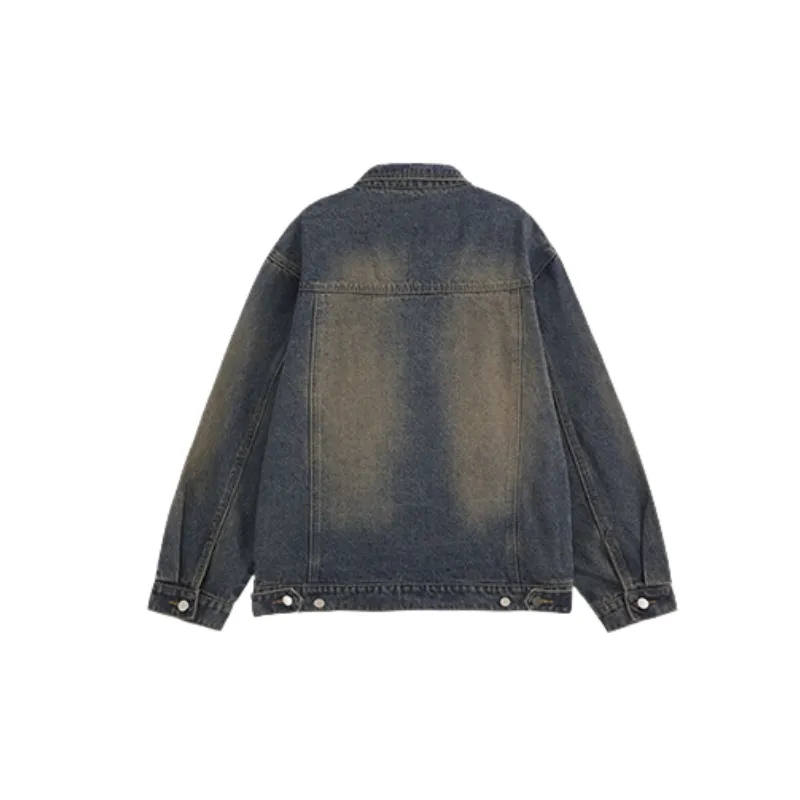 Retro Distress Denim Jacket-1