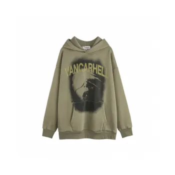 Dark Style Retro Figure Trend Fleece lined Hoodie
