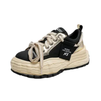 Bow Thick soled White Shoes Casual Retro