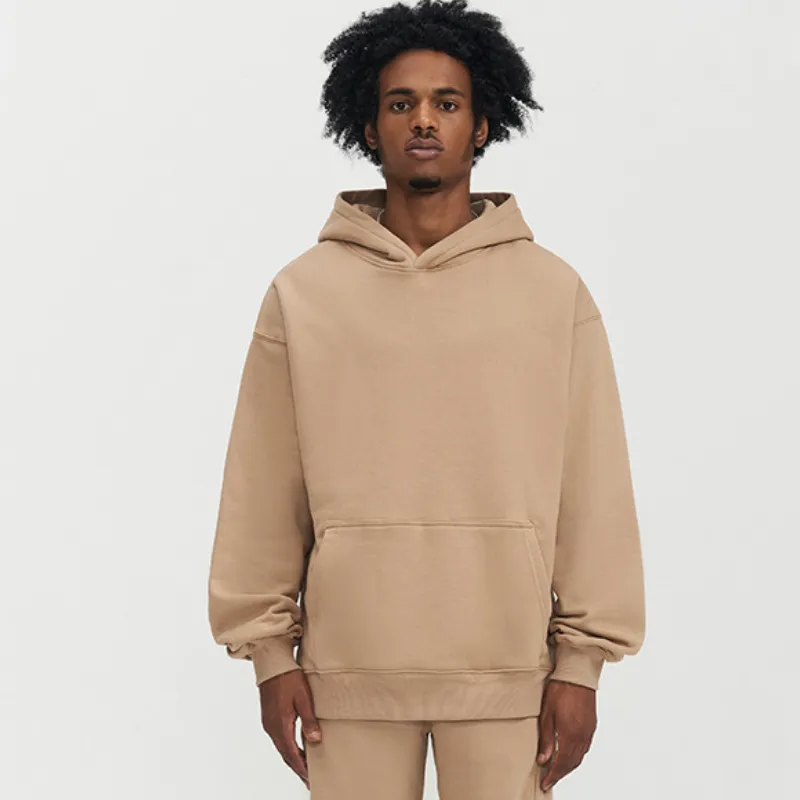 Plain Loose Cotton Hoodie-1