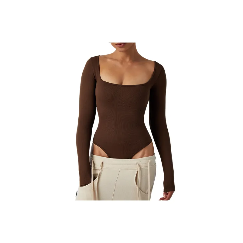 Fashionable Basics Nylon Bodysuit Women-4