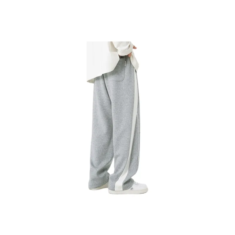 Striped Contrast Color Knitted Pants-3