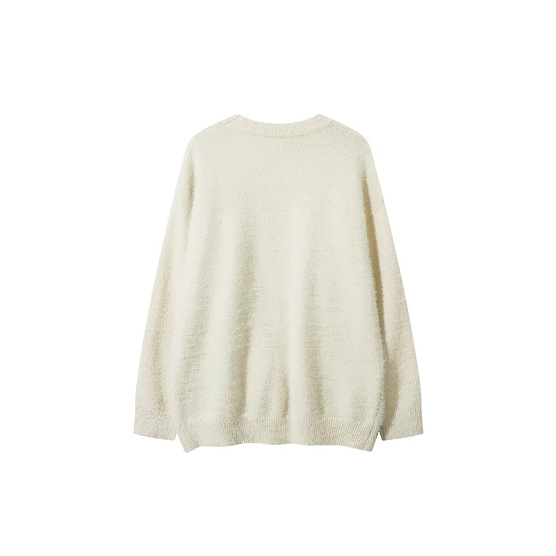 Fashionable Loose Mohair Sweater-1