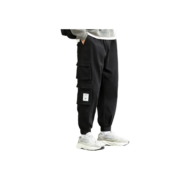 Plus Size Loose Multi pocket Pants-2