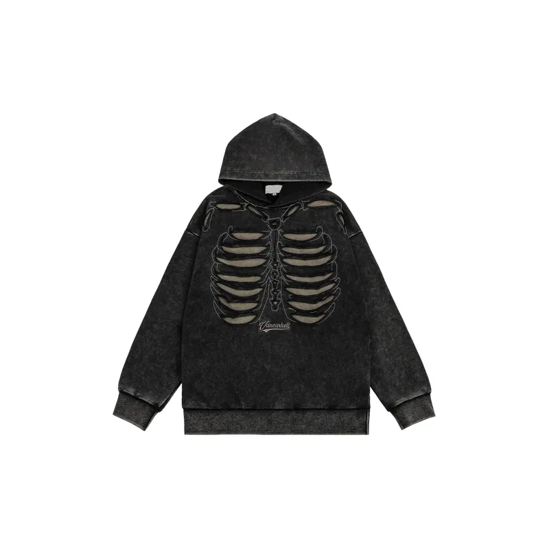 Skull Ripped Sweatshirt-2