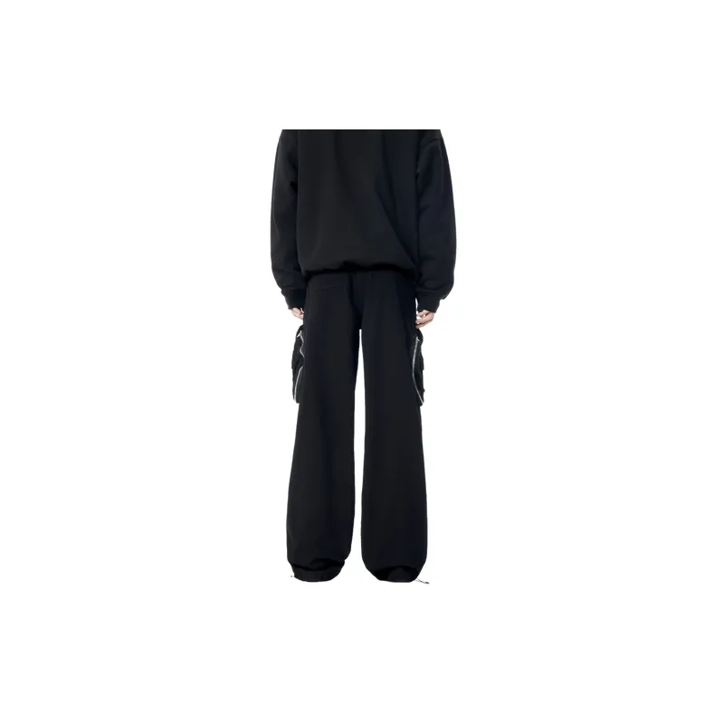 Street Simple Denim Cargo Pants-11