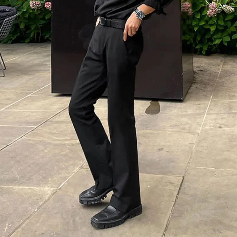 Casual Trendy Polyester Suit Trousers-2