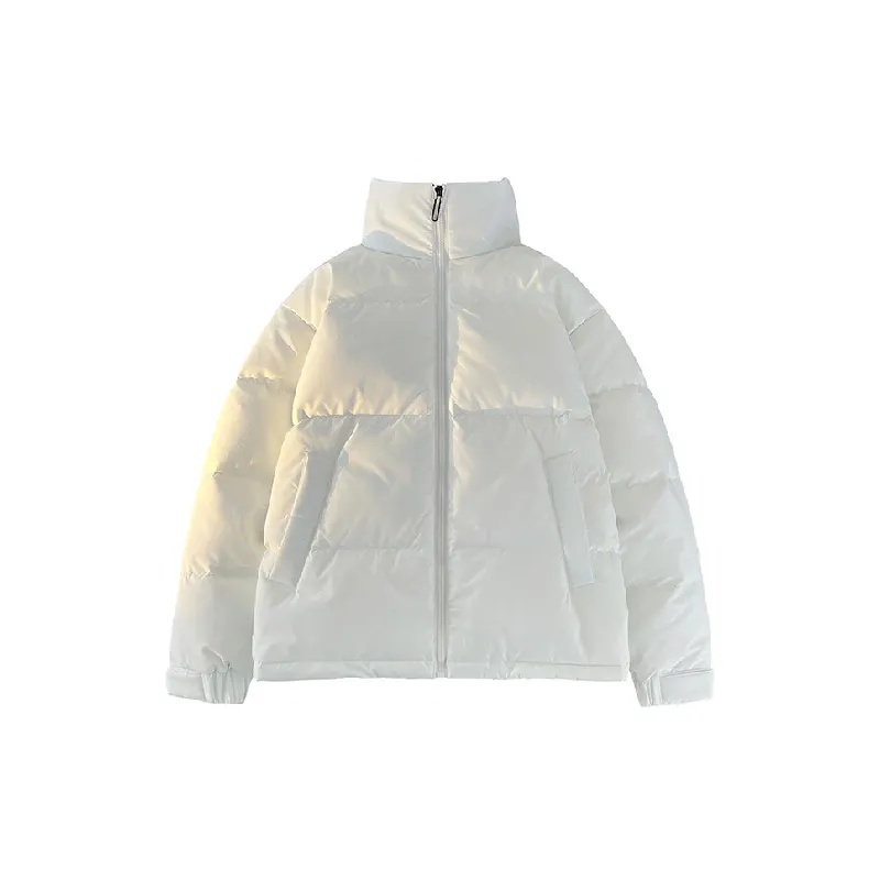 Simple Basics White Duck Down Jacket-5