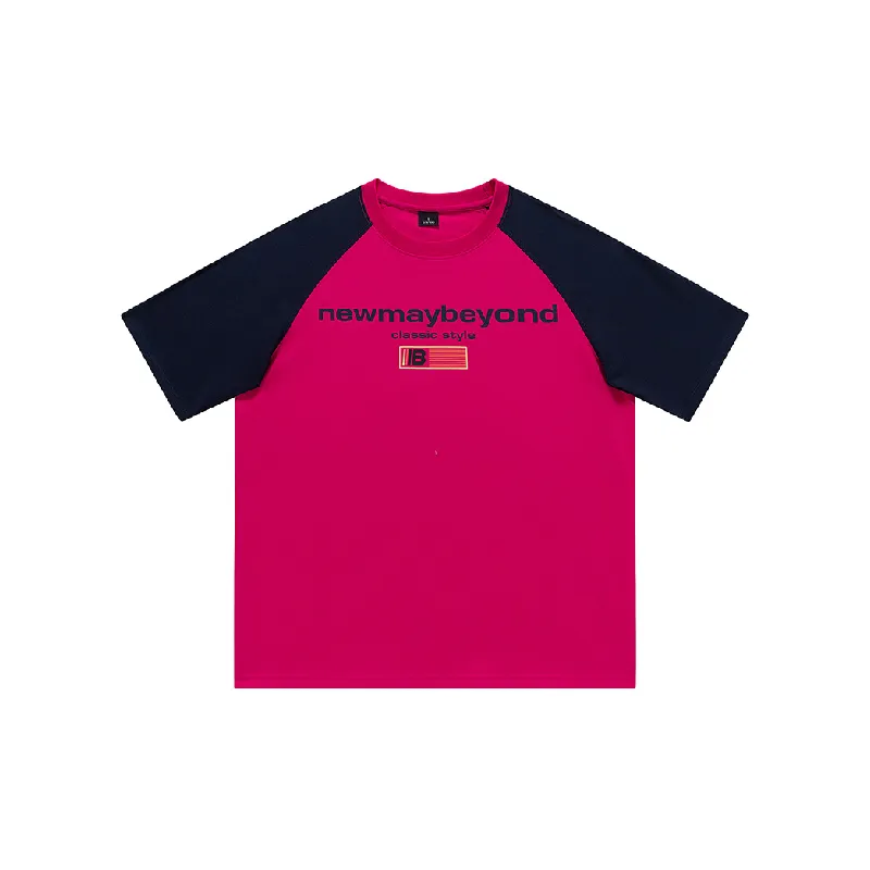 Trendy Contrast Color 100% Cotton T Shirt-0