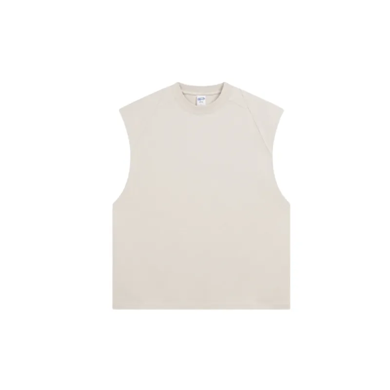 Plain Loose 100% Cotton Vest-2
