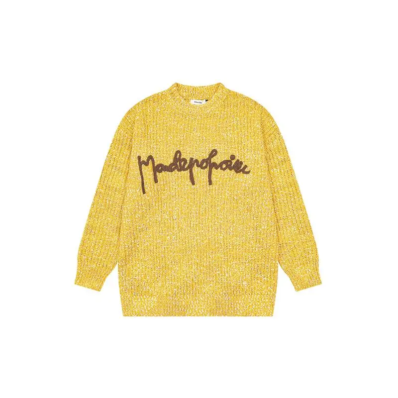 Retro Embroidery Cotton Blended Fabric Sweater-0