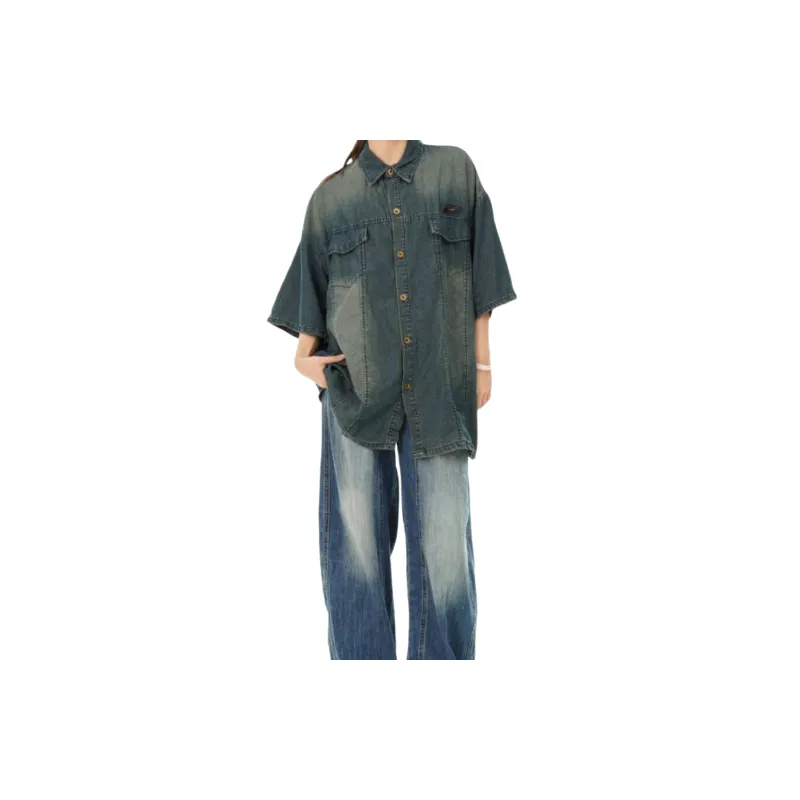 Casual Fashionable Denim Shirt-2