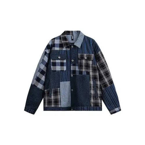 Basics Contrast Color Denim jacket round Women