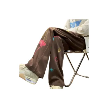 Retro Graffiti Print Casual Pants