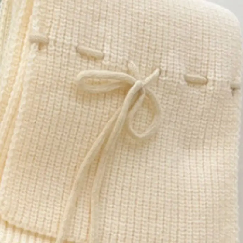 Fashionable Bow Tie Knit Scarf-1