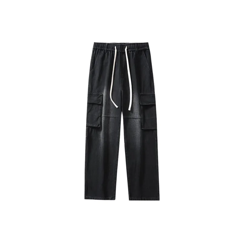Funky Loose Denim Cargo Pants-10