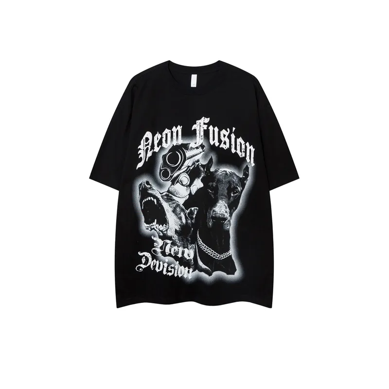 Trendy Creative Print Round Neck T Shirt-2