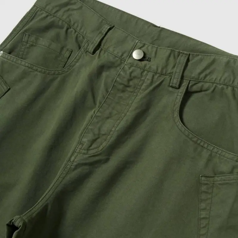 Retro Casual Cotton Cargo Pants-4