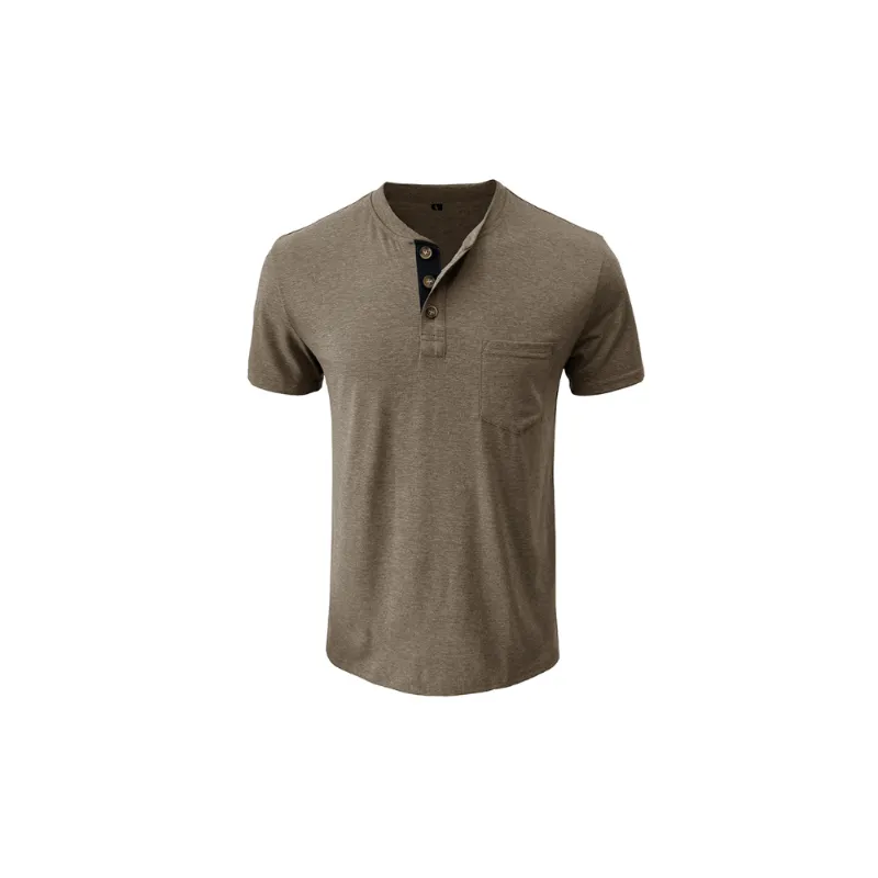 Simple Breathable Cotton Blended Fabric T Shirt-0