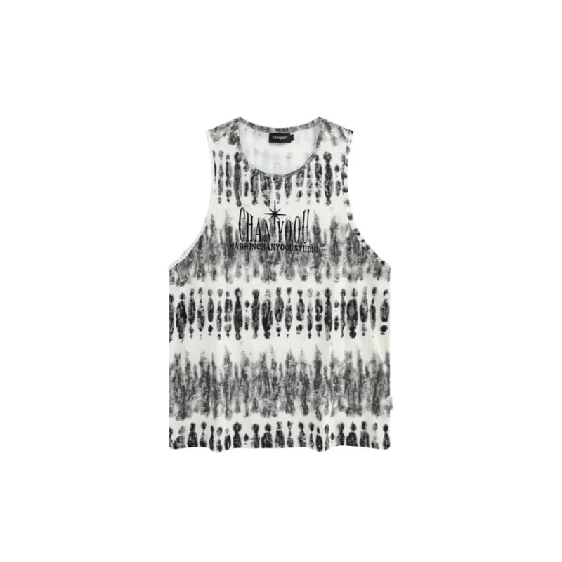 Contrasting Tie Dye Vest-0