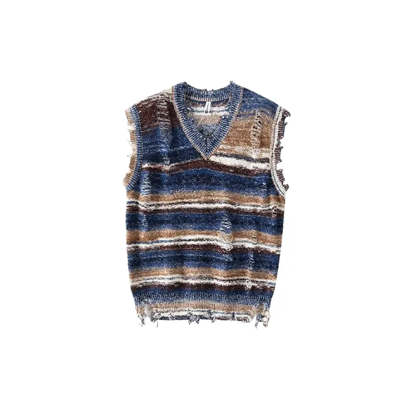 Retro Loose Cotton Blended Fabric Vest-6