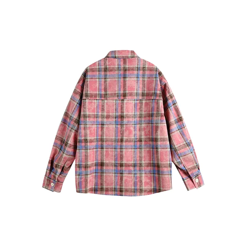 Retro Tie Dye Cotton Blended Fabric Shirt-3