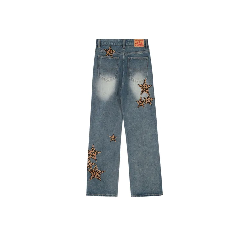 Trendy Leopard Print Jeans-7