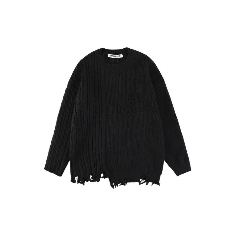 Plain Loose Cotton Sweater-4