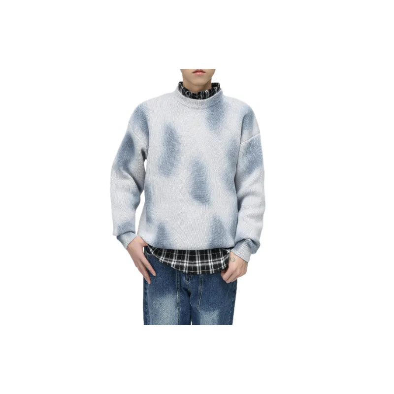 Earth Style Niche Design Crewneck Turtleneck Casual Sweater-5