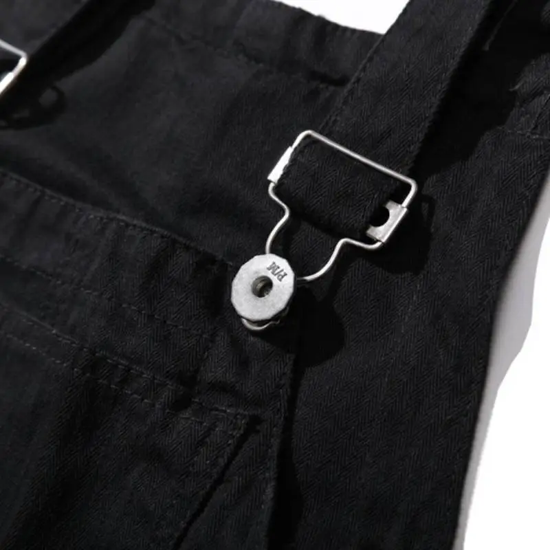 Retro Loose Blended Synthetic Fabrics Overall-11