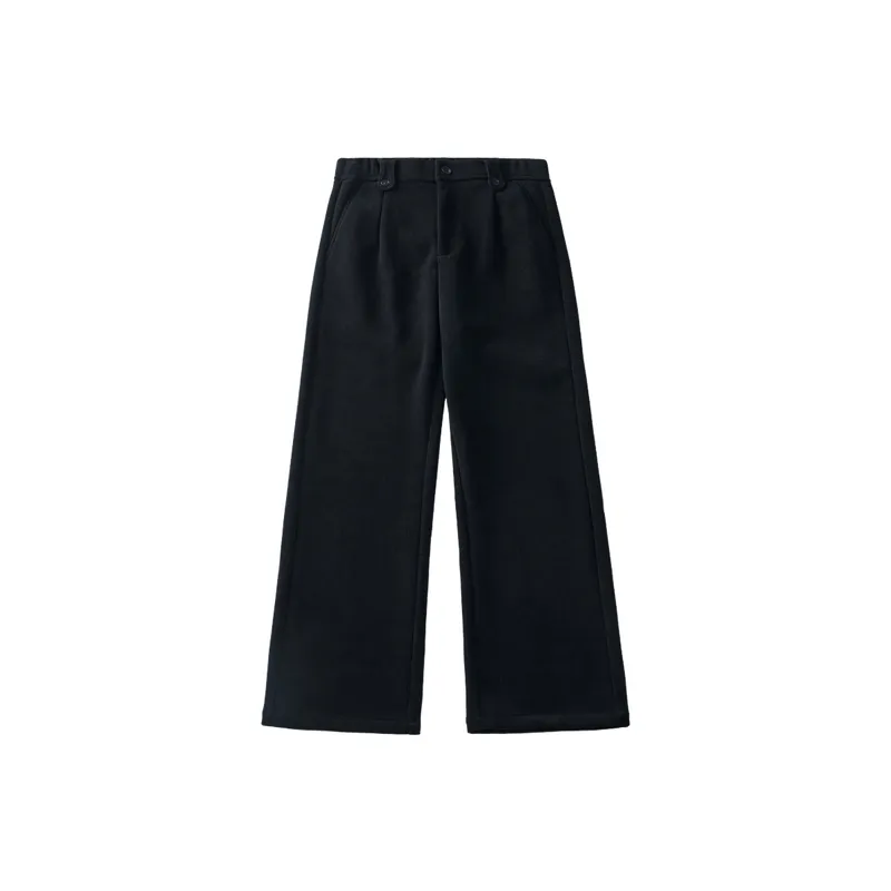 Simple Plain Blended Synthetic Fabrics Casual Pants-2