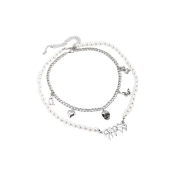 Skull Metal Design Necklace Cubac