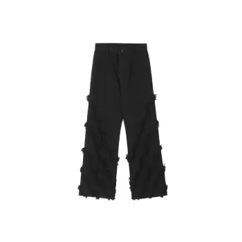 High Street Vibe Structure Design Rough Edge Jeans