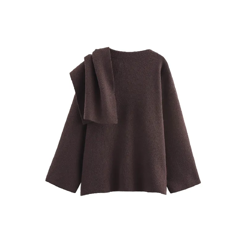 Casual Loose Knitted Fabric Knitwear Women-3