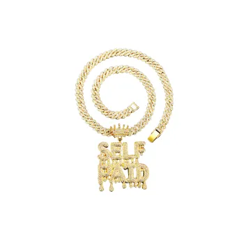 Diamond Buckle Water Drop Pendant Necklace